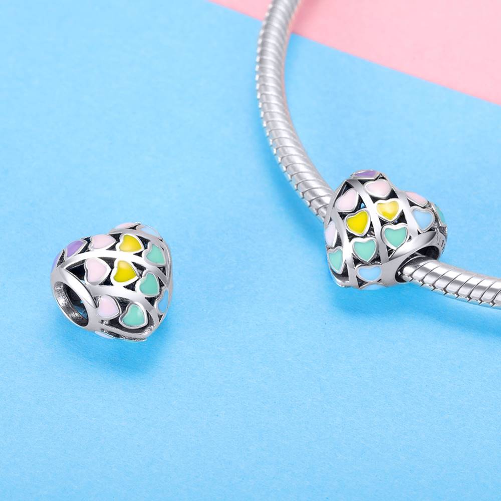 Talisman din Argint Heart in Colours