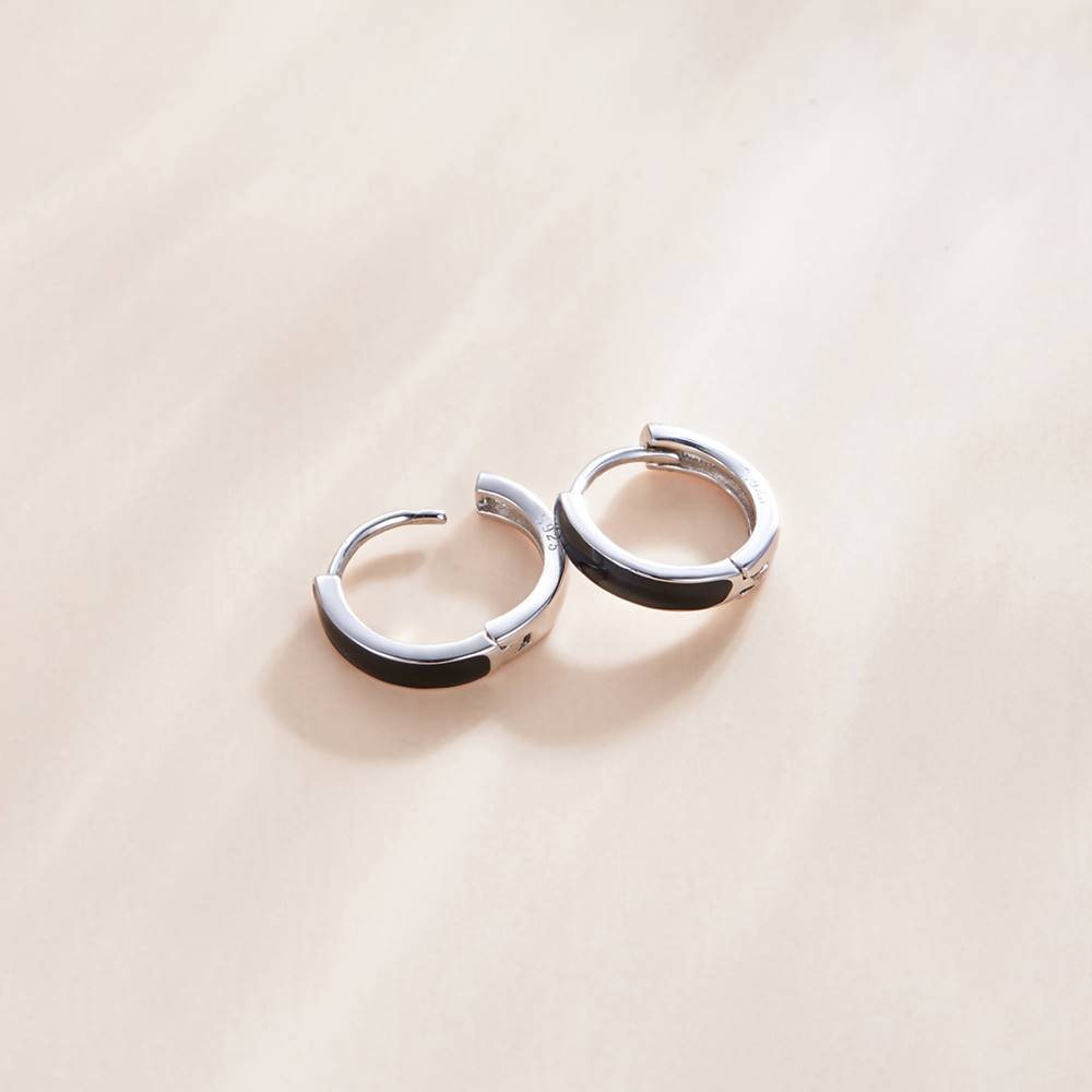 Cercei din Argint Black Ear Clip