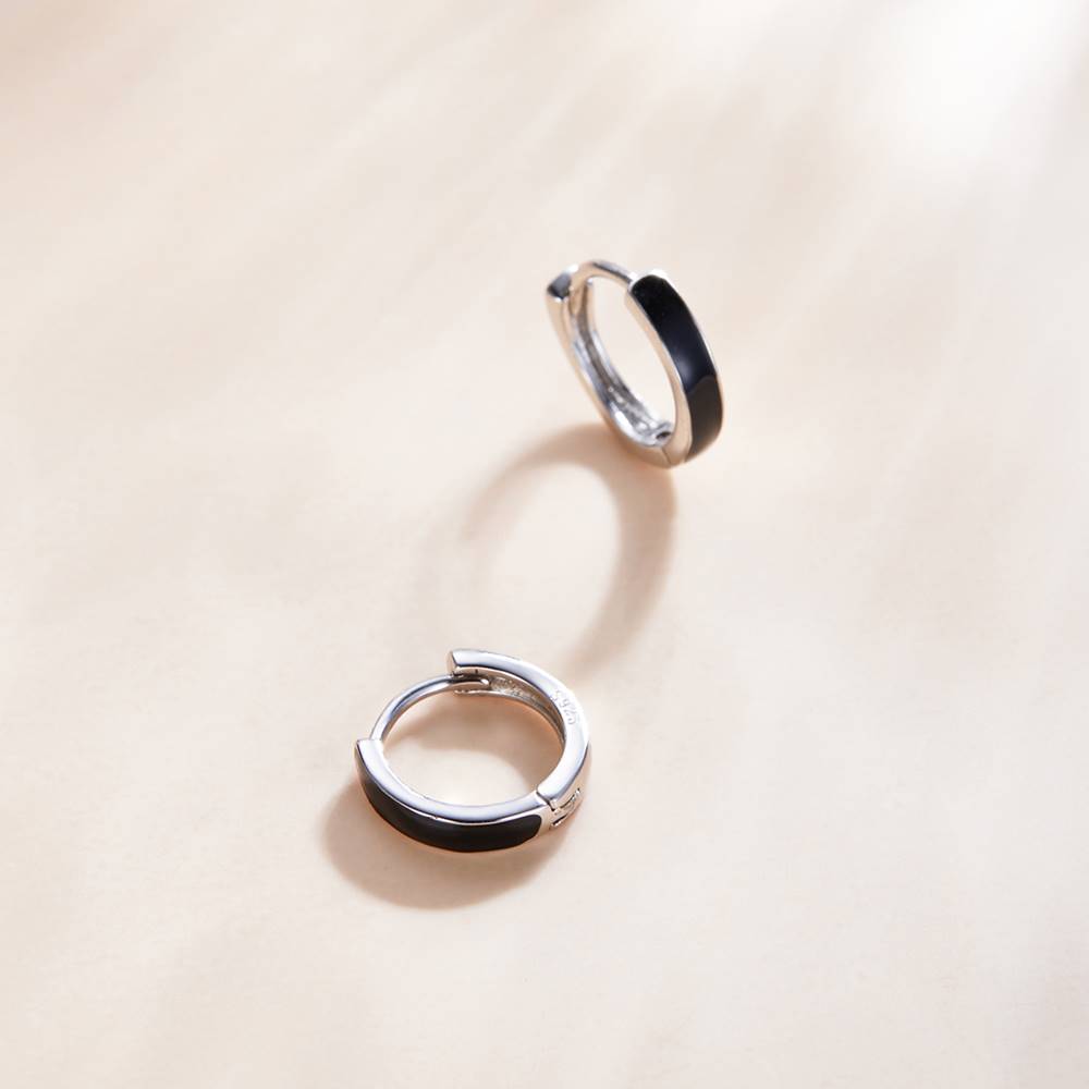 Cercei din Argint Black Ear Clip