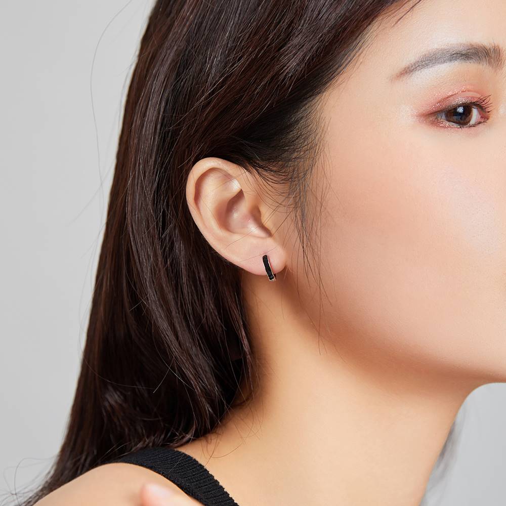 Cercei din Argint Black Ear Clip