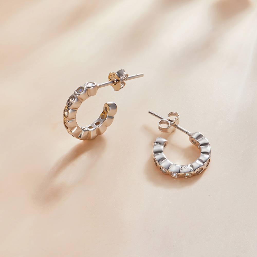 Cercei din Argint Fancy Hoops