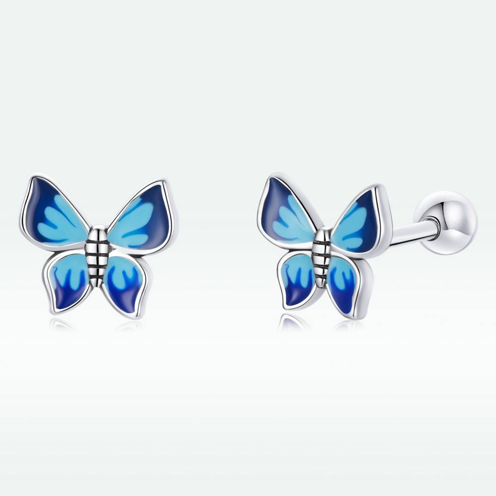 Cercei din Argint Elegant Butterfly
