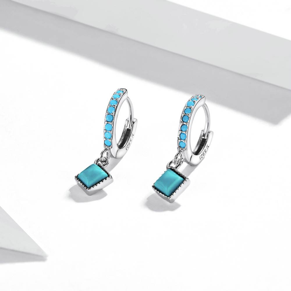 Cercei din Argint Turqoise Ear Buckle