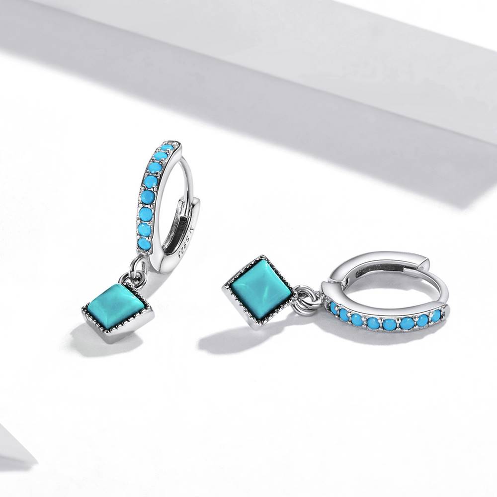 Cercei din Argint Turqoise Ear Buckle