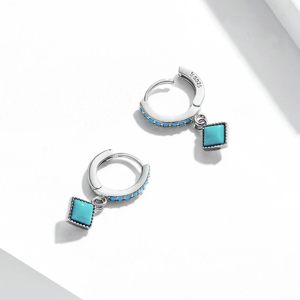 Cercei din Argint Turqoise Ear Buckle