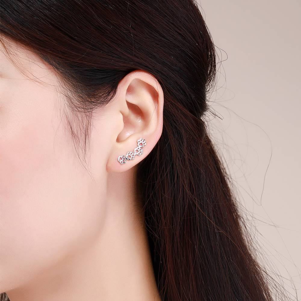 Set din Argint Cute Pet Paws