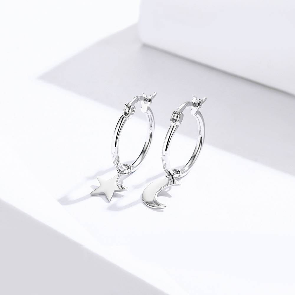 Cercei din Argint Fantasy Star and Moon