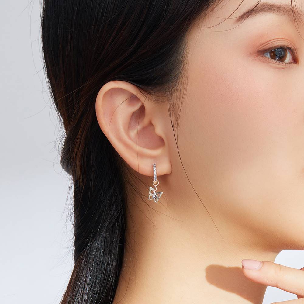 Cercei din Argint Butterfly Ear Buckle