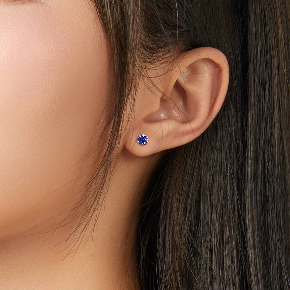 Cercei din Argint Simple Blue Diamond