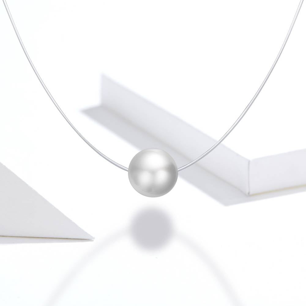 Colier cu fir transparent Pearl Invisible Line