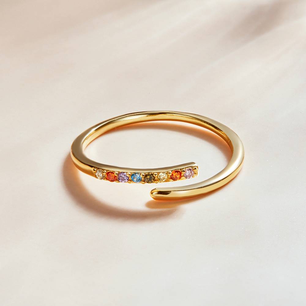 Inel reglabil din Argint Gold Colours