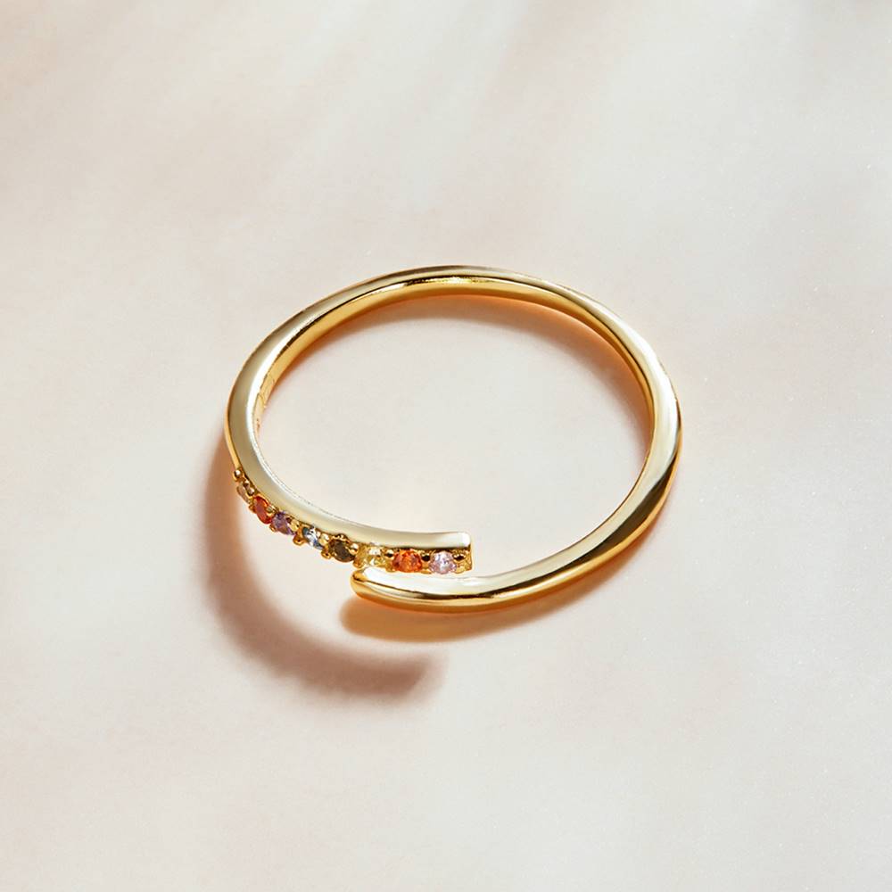 Inel reglabil din Argint Gold Colours