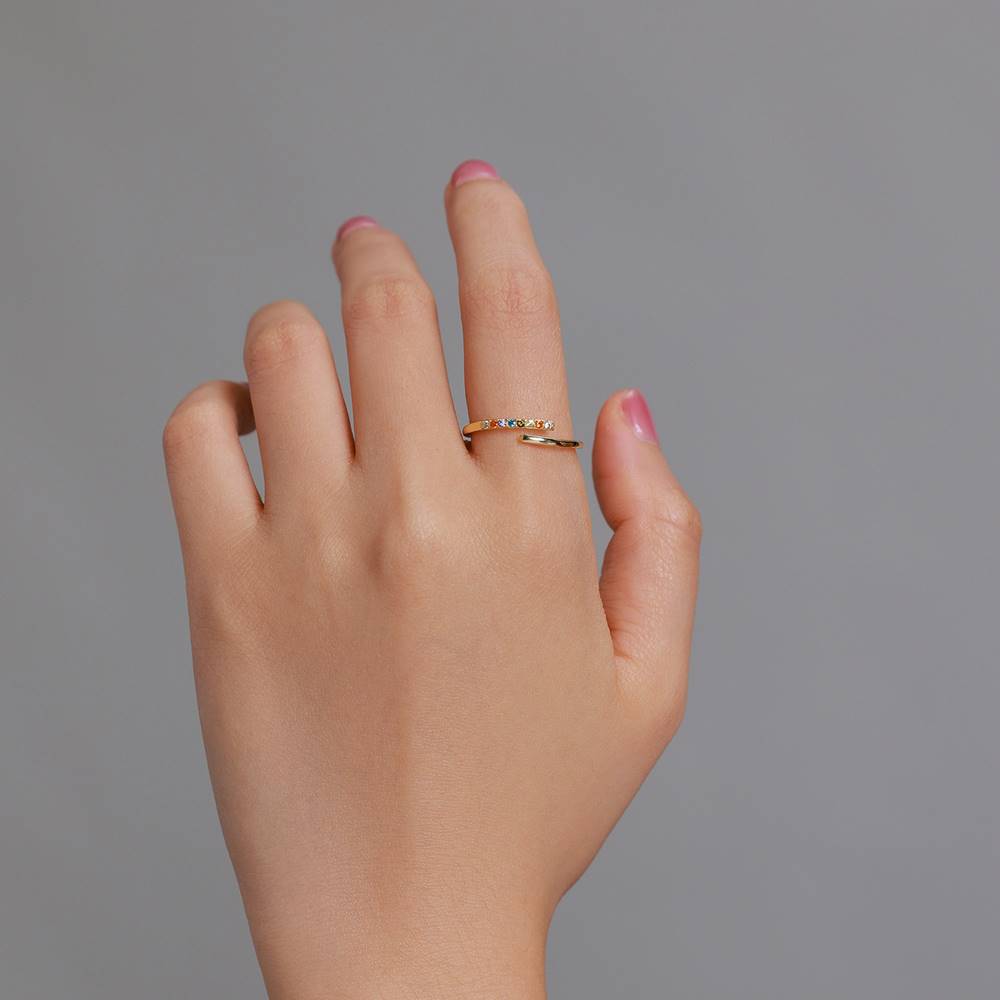 Inel reglabil din Argint Gold Colours