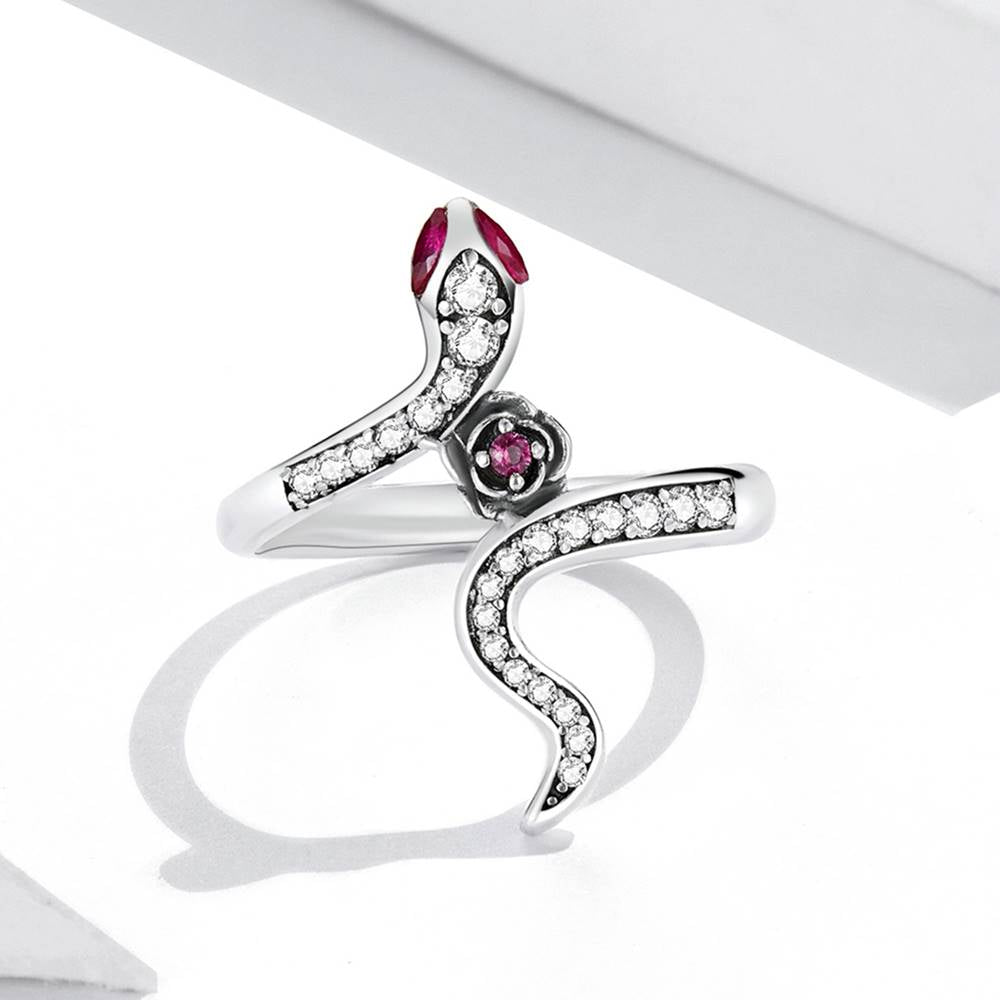 Inel din Argint Serpent Rose