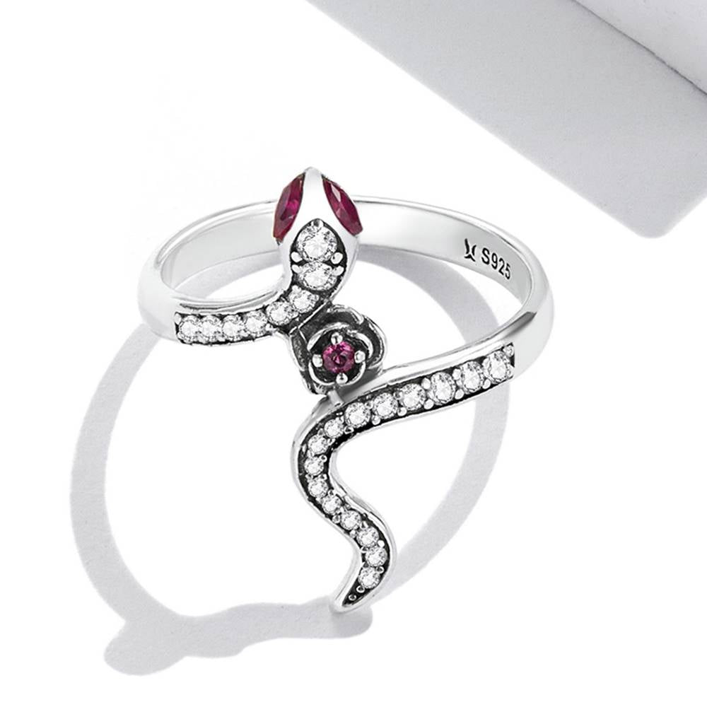Inel din Argint Serpent Rose