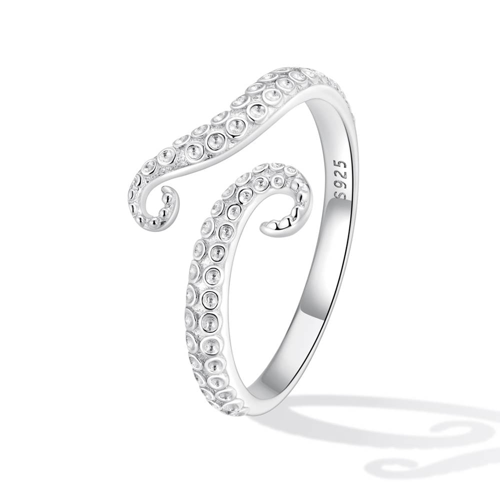 Inel reglabil din Argint Octopus Diamonds