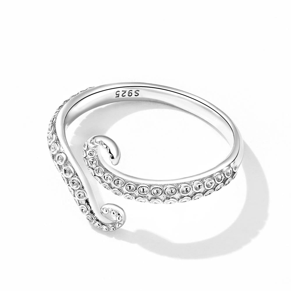 Inel reglabil din Argint Octopus Diamonds
