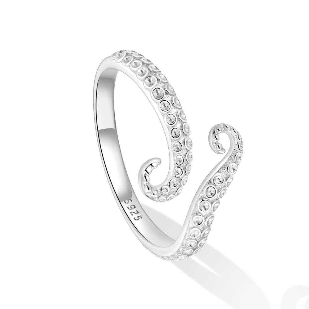 Inel reglabil din Argint Octopus Diamonds