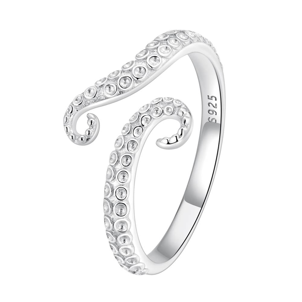 Inel reglabil din Argint Octopus Diamonds