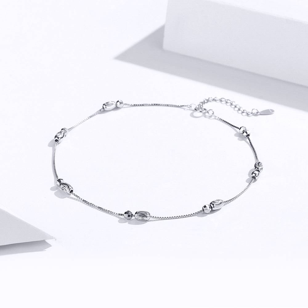 Bratara de picior din Argint cu bilute Small Beads