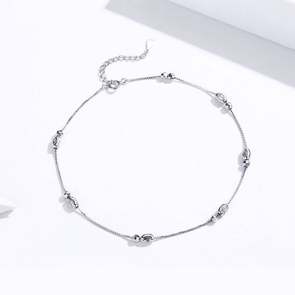 Bratara de picior din Argint cu bilute Small Beads