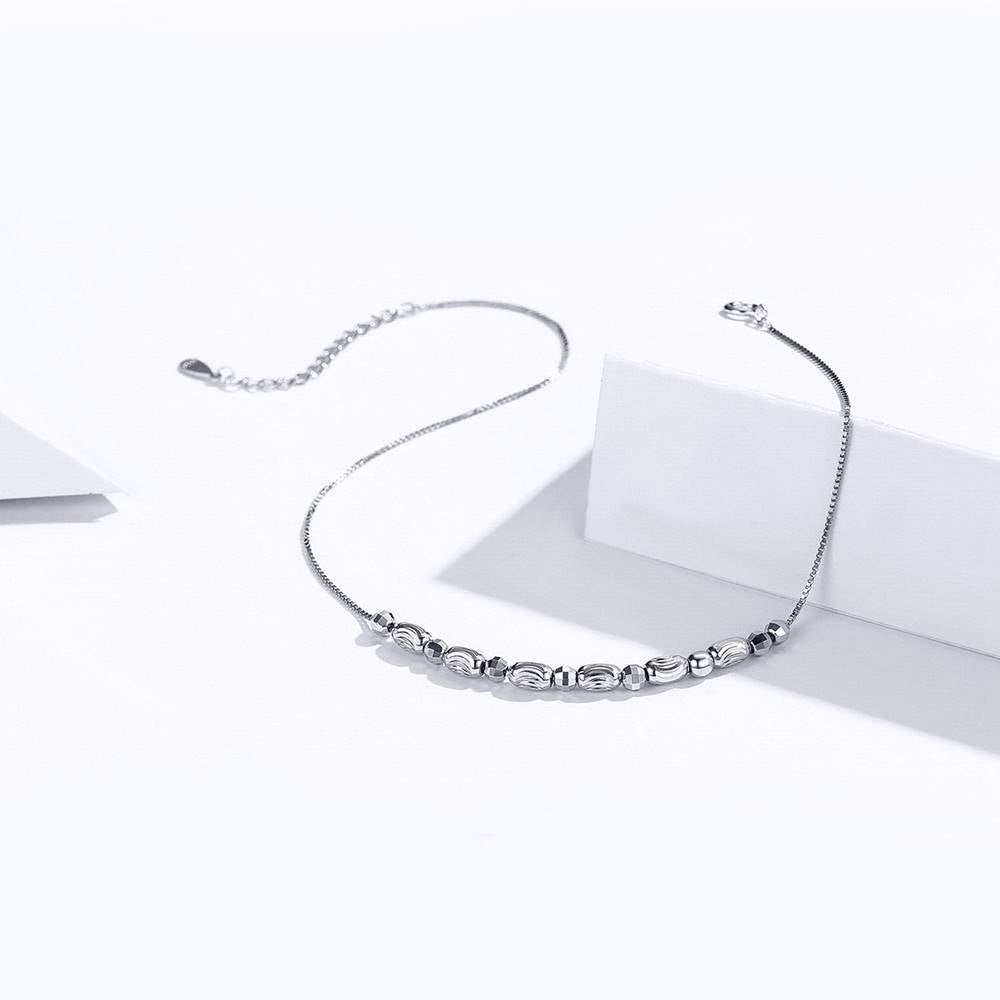 Bratara de picior din Argint cu bilute Small Beads