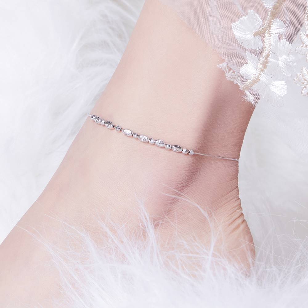 Bratara de picior din Argint cu bilute Small Beads