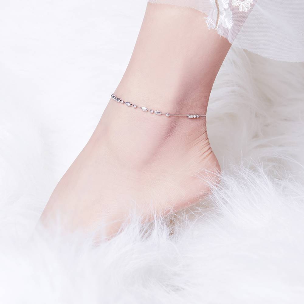 Bratara de picior din Argint cu bilute Small Beads