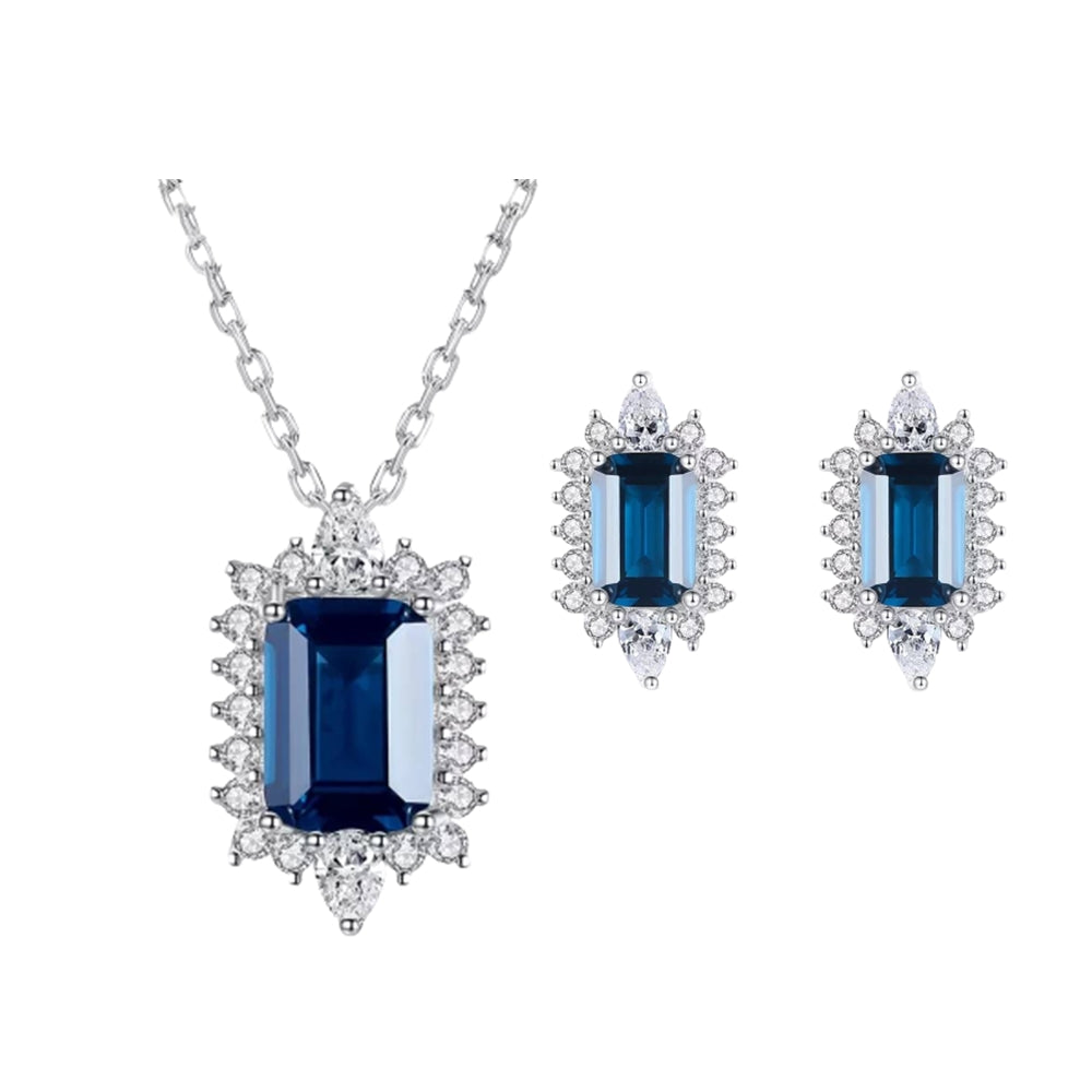Set din Argint Lotus Blue