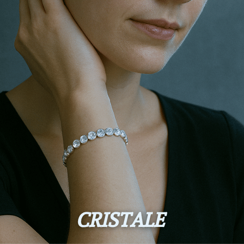 bratari din argint cu cristale zirconiu pentru femei cesini