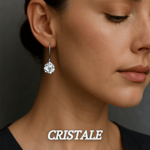 cercei din argint cu cristale zirconiu pentru femei cesini