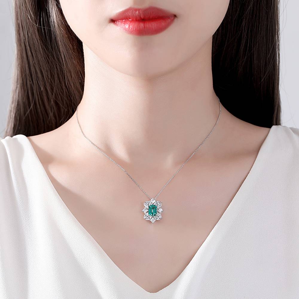 Colier din Argint Azra Emerald
