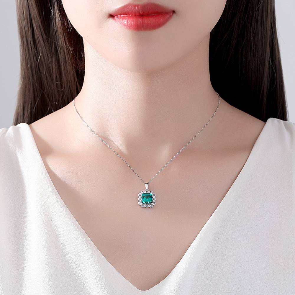 Colier din Argint Yara Emerald
