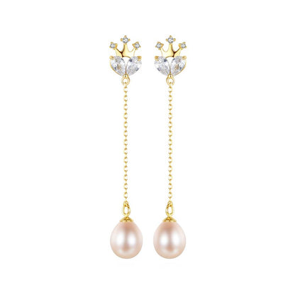 Cercei din Argint Queen Pearl