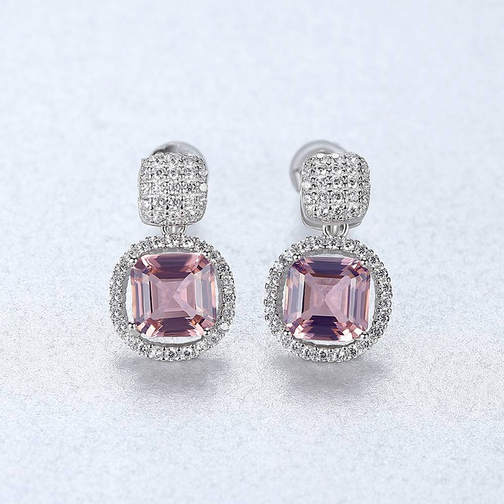 Cercei din Argint Zeny Morganite