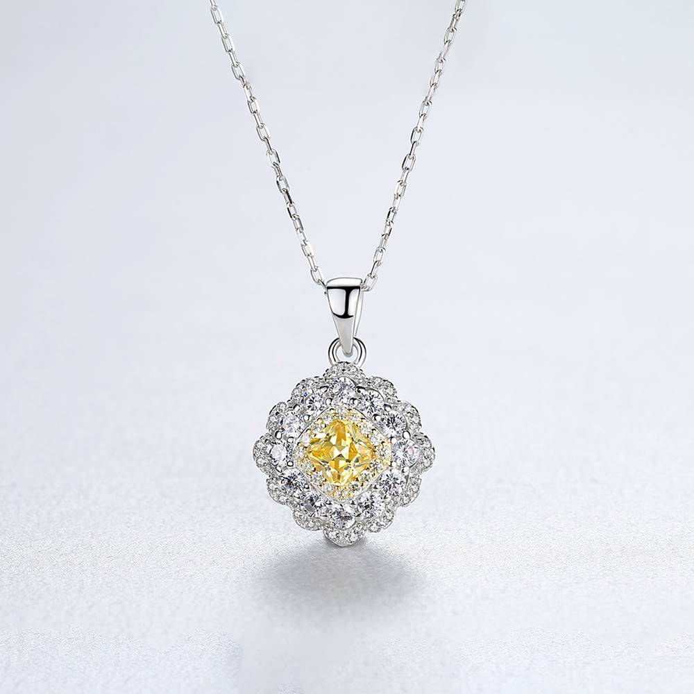 Colier din Argint Delicate Citrine