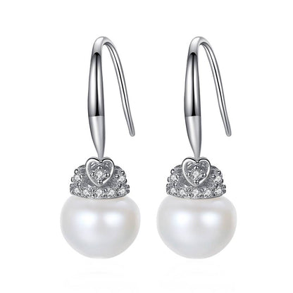 Cercei din Argint Heartly Pearl
