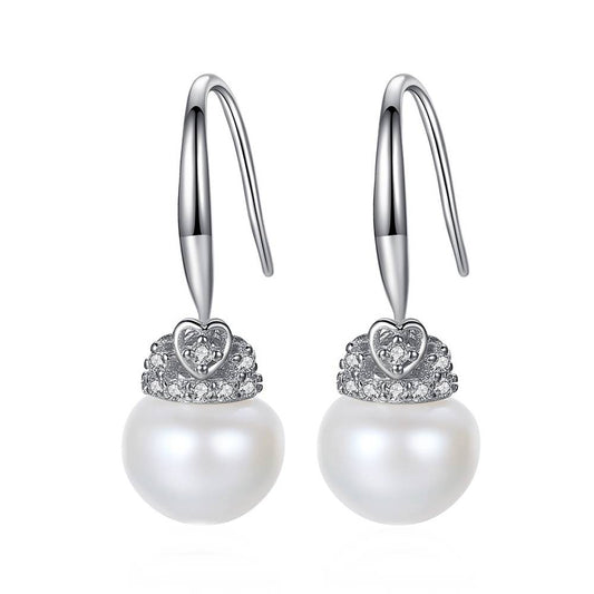 Cercei din Argint Heartly Pearl