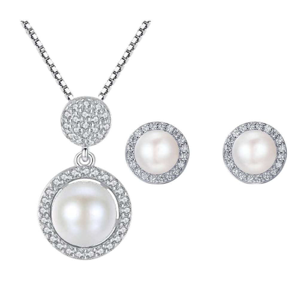 Set din Argint Elegant Pearl