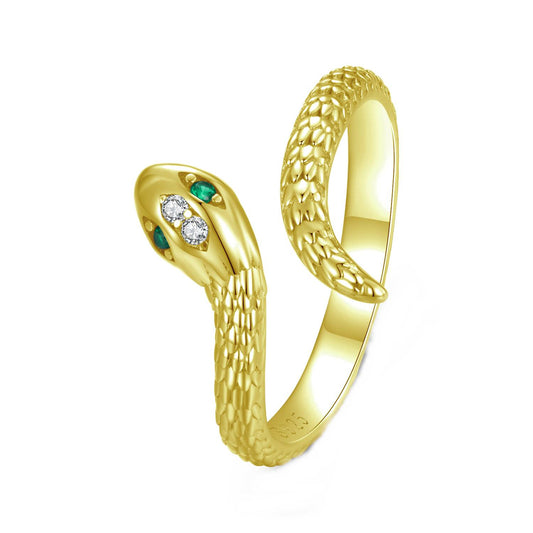 Inel reglabil din Argint Viper Gold