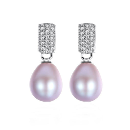Cercei din Argint Aurelia Diamond Pearls
