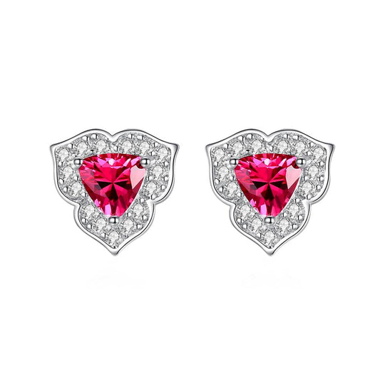 Cercei din Argint Esmira Ruby