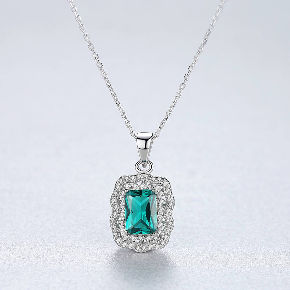 Colier din Argint Miraya Emerald
