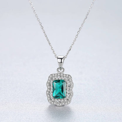 Colier din Argint Miraya Emerald