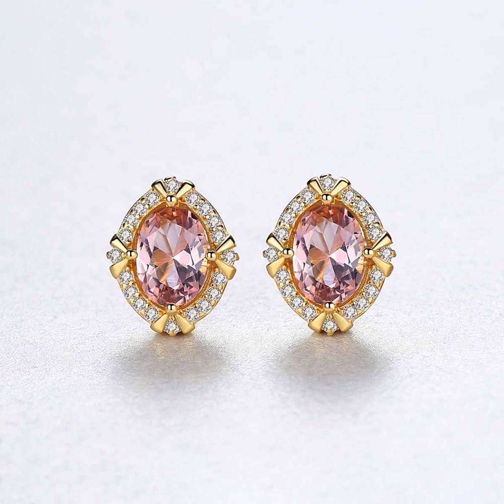 Cercei din Argint Novis Morganite