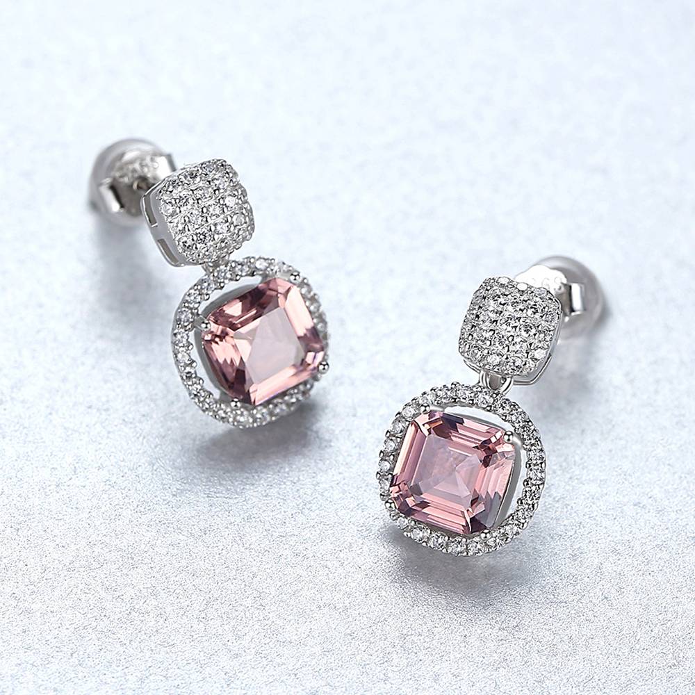Cercei din Argint Zeny Morganite