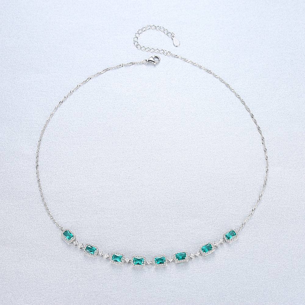 Colier din Argint Rosaline Emerald