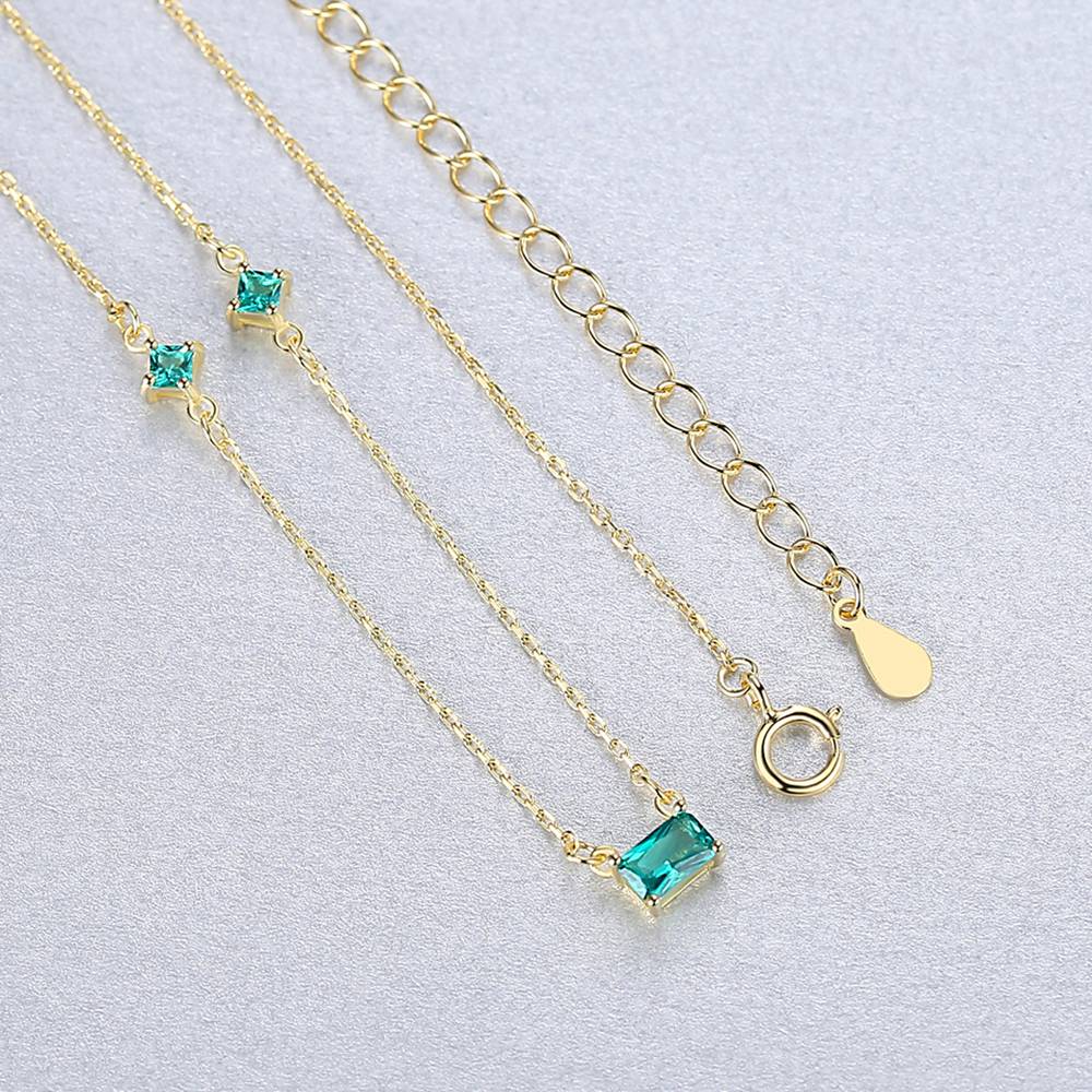 Colier din Argint Elara Emerald