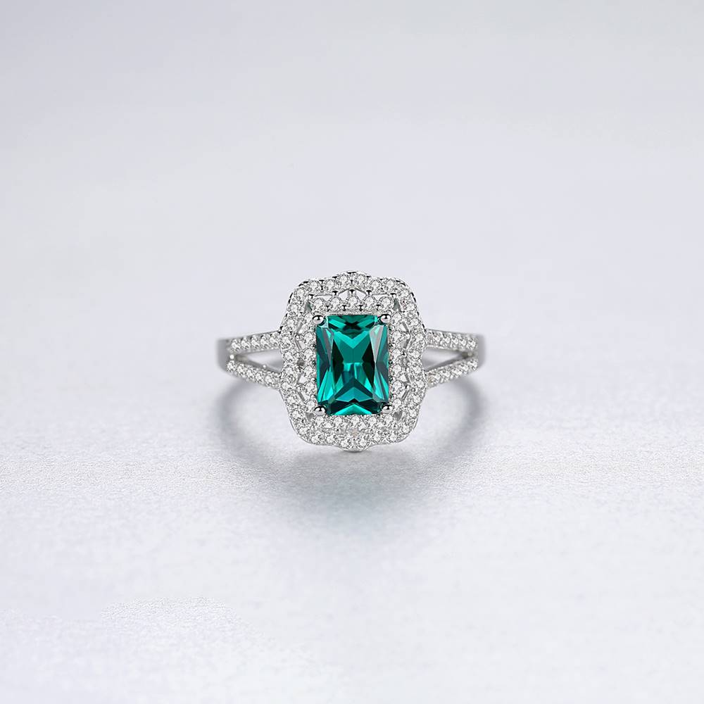 Inel din Argint Diamond Emerald