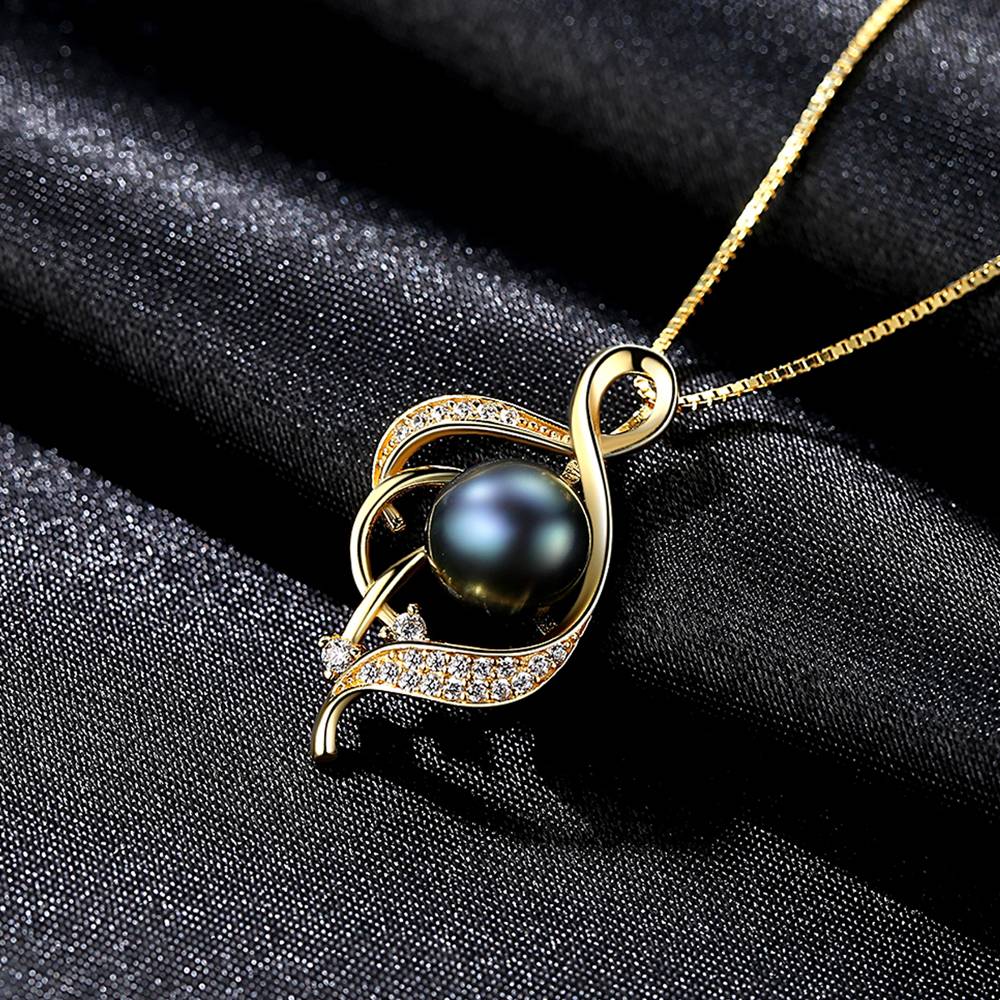 Colier din Argint Dark Loving Pearl